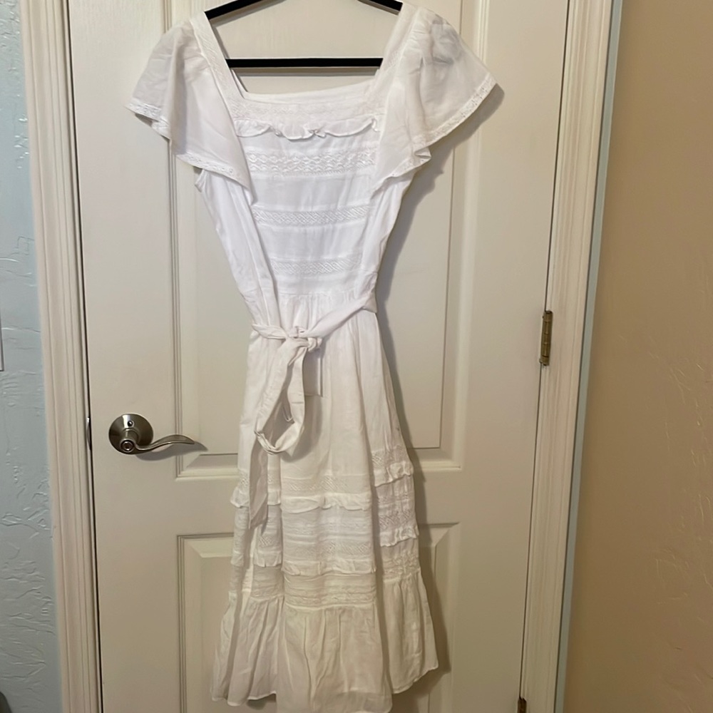Draper James Tie Waist Peasant Dress